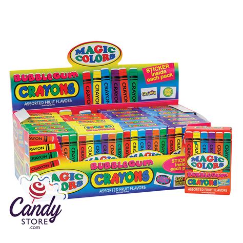 Magic colord buble gum crauons